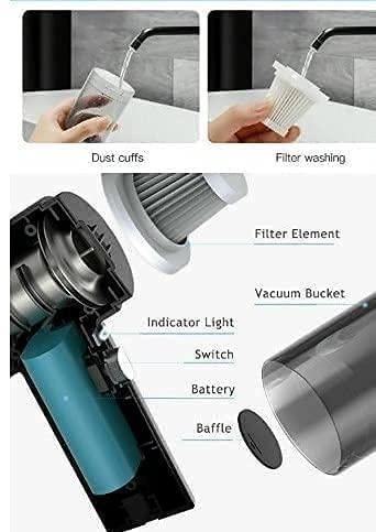 Wireless Air Duster & Mini Vacuum – Rechargeable Cleaning Tool for Keyboard, Car, home and office also