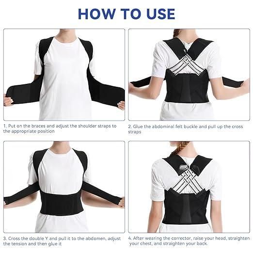 Premium Adjustable Posture Corrector and Pain Relief & Support Belt – Comfort Support for Men & Women
