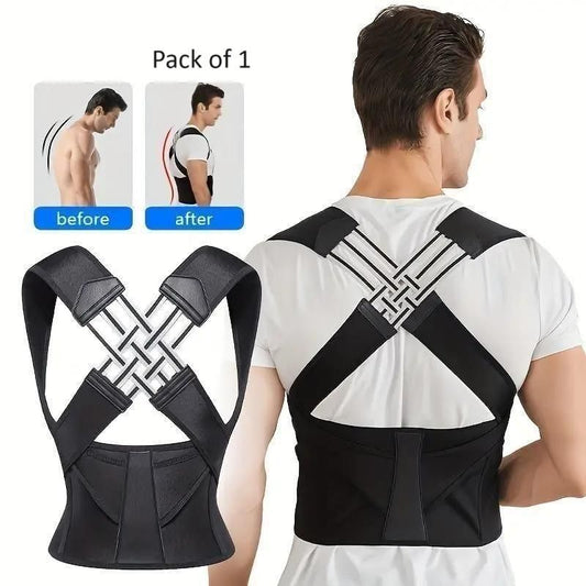 Premium Adjustable Posture Corrector and Pain Relief & Support Belt – Comfort Support for Men & Women